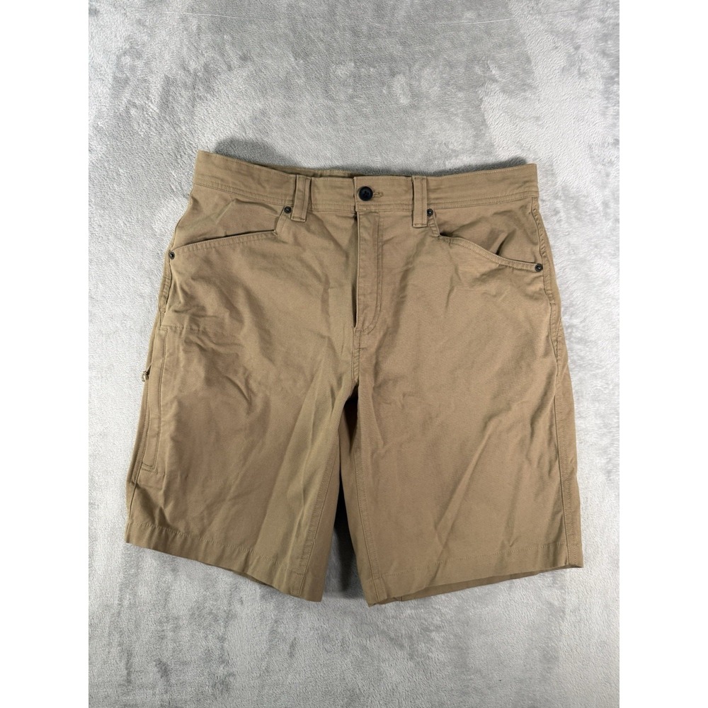 Eddie Bauer Shorts Mens 34 Tan Hiking Outdoor Utility Zip Pocket